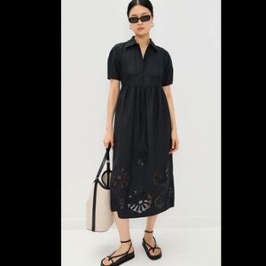 ALIGNE Gabriella Broderie Midi Dress  -  Size 6